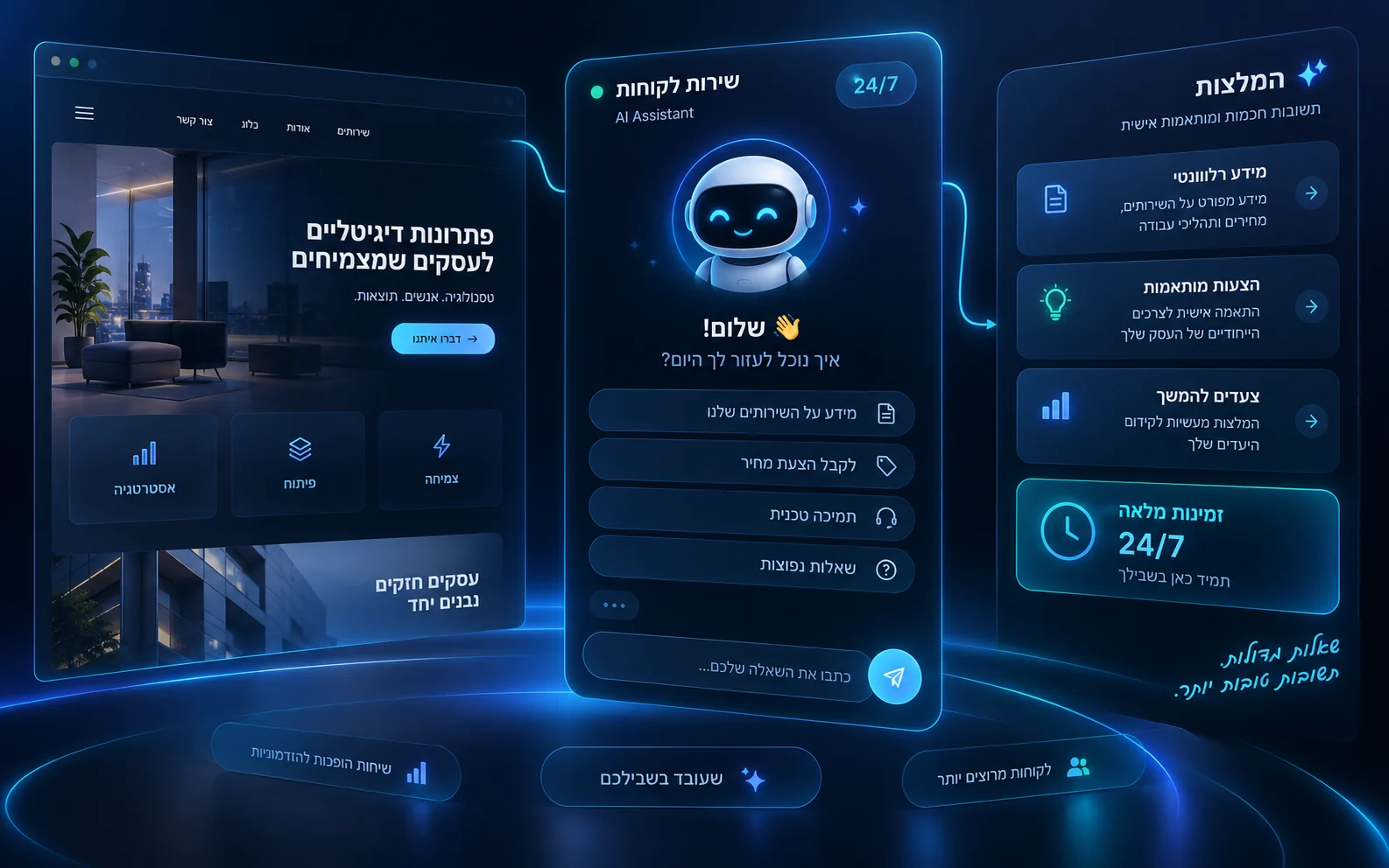 AI שעונה ללקוחות גם כשאתם לא זמינים